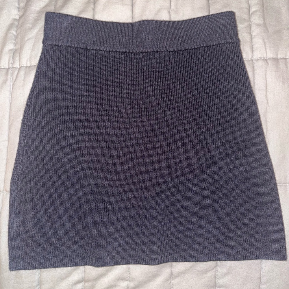 Mod Ref Blue Knit Mini Skirt